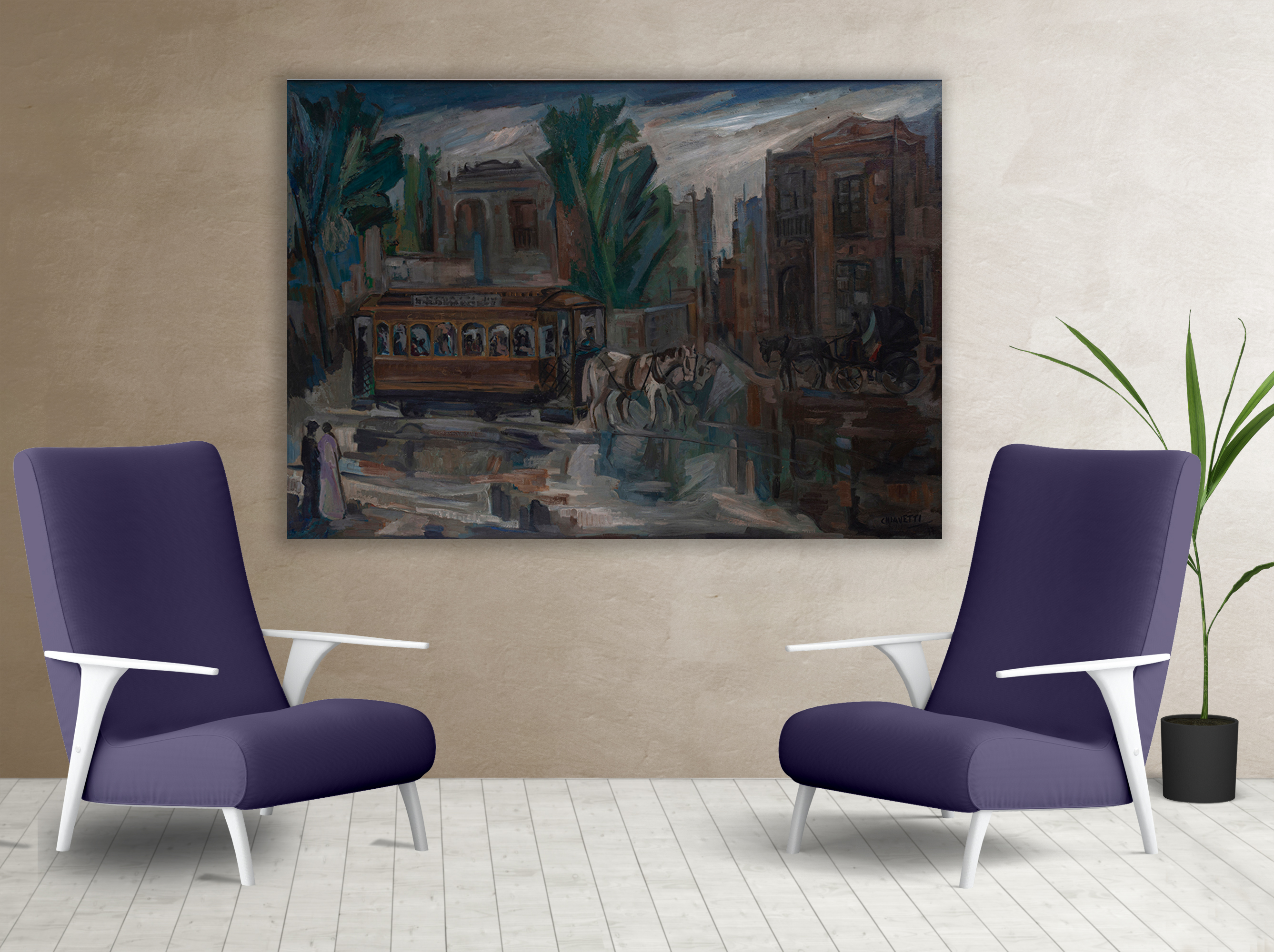 Living cuadro Buenos Aires 8 con marco